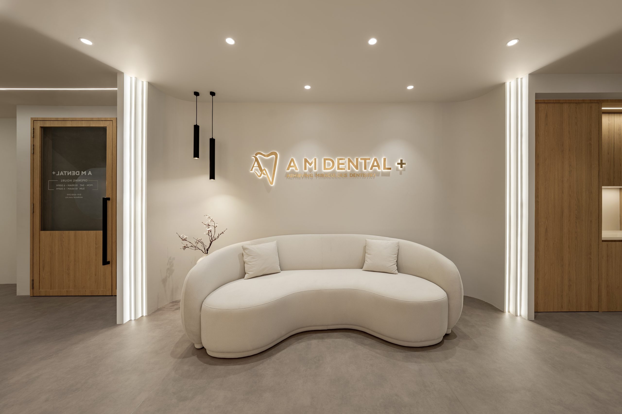 Home A M Dental reception lounge