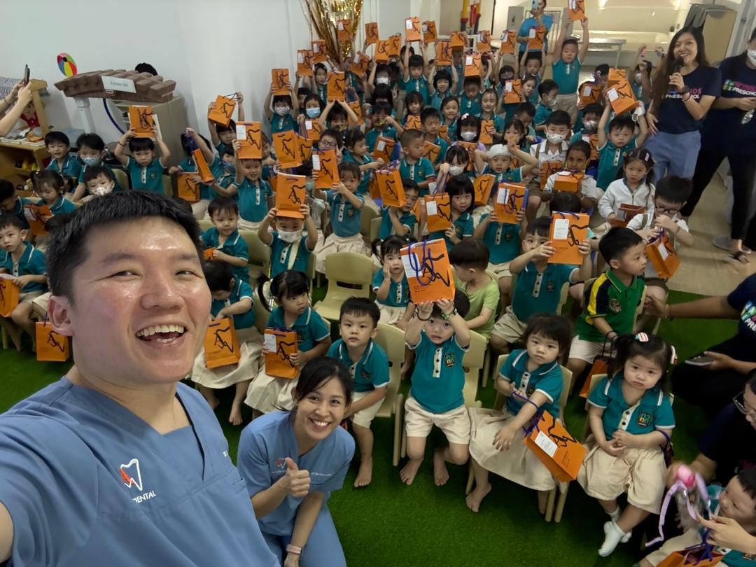 An oral health talk at a local preschool