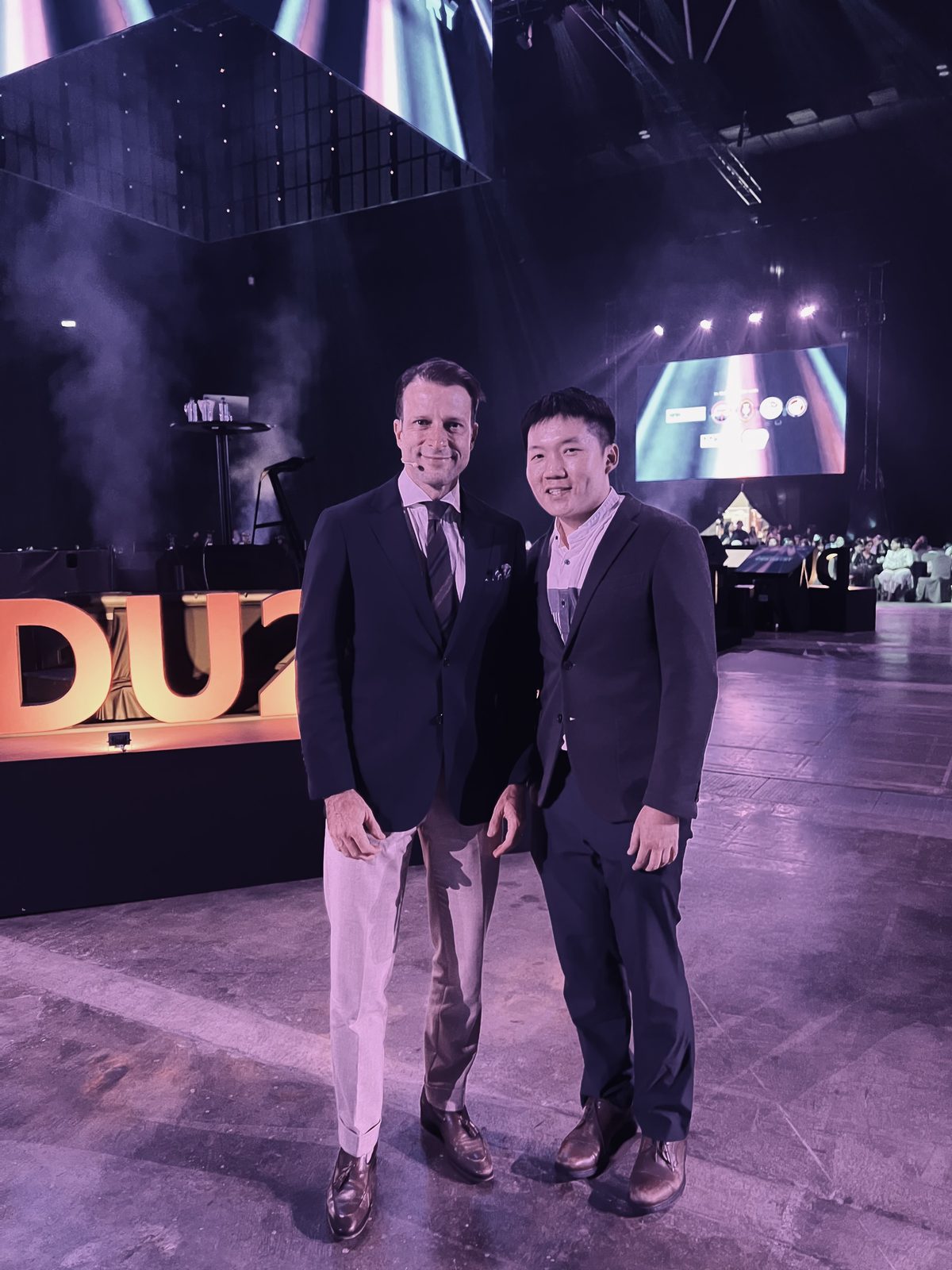 About At an international dental conference